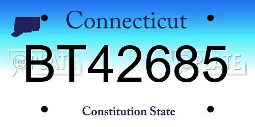 BT42685 Connecticut License Plate
