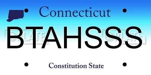 BTAHSSS Connecticut License Plate