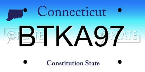 BTKA97 Connecticut License Plate