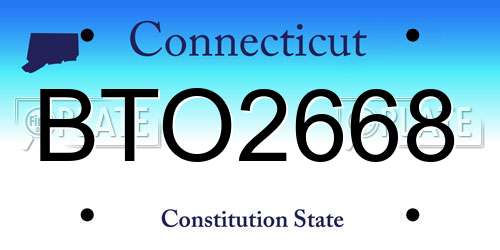 BTO2668 Connecticut License Plate