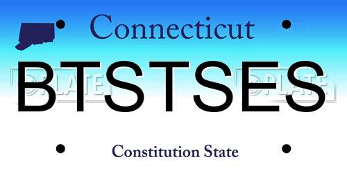 BTSTSES Connecticut License Plate