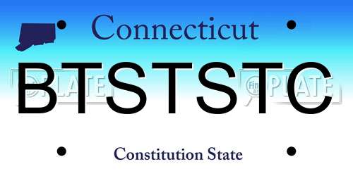 BTSTSTC Connecticut License Plate