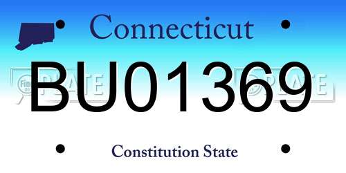 BU01369 Connecticut License Plate