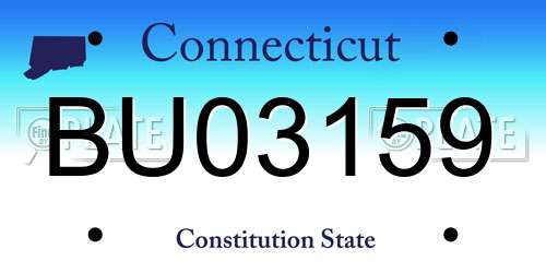 BU03159 Connecticut License Plate
