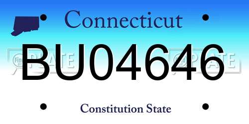 BU04646 Connecticut License Plate