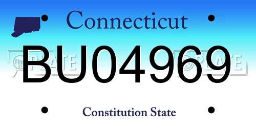 BU04969 Connecticut License Plate
