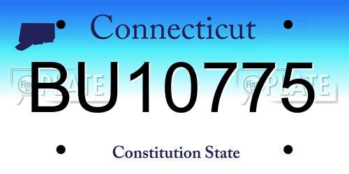 BU10775 Connecticut License Plate