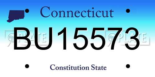 BU15573 Connecticut License Plate