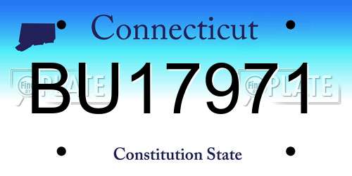 BU17971 Connecticut License Plate