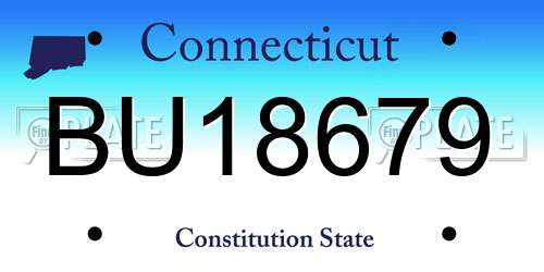 BU18679 Connecticut License Plate