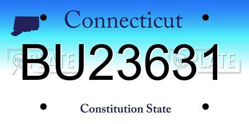 BU23631 Connecticut License Plate