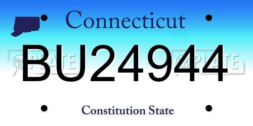 BU24944 Connecticut License Plate