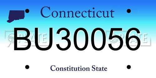 BU30056 Connecticut License Plate