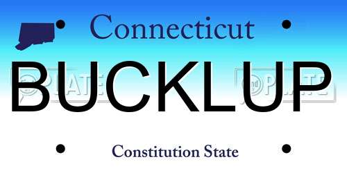 BUCKLUP Connecticut License Plate