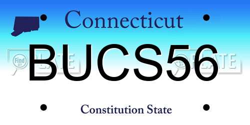 BUCS56 Connecticut License Plate