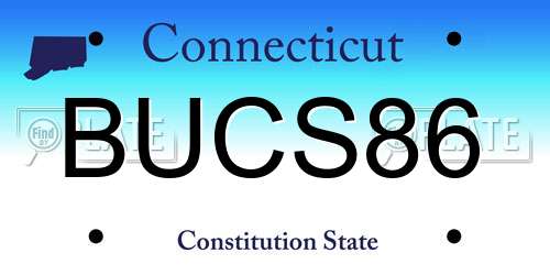 BUCS86 Connecticut License Plate