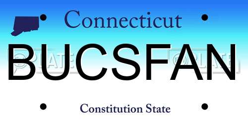 BUCSFAN Connecticut License Plate