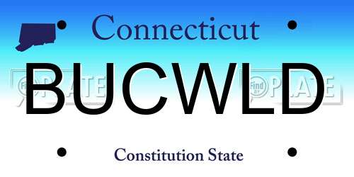BUCWLD Connecticut License Plate