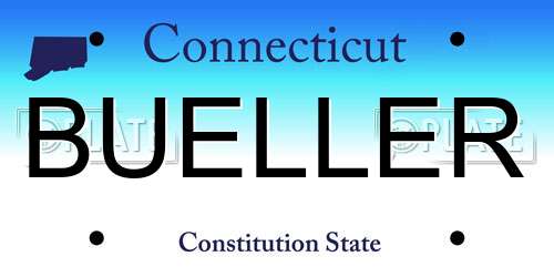 BUELLER Connecticut License Plate