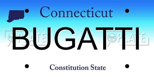BUGATTI Connecticut License Plate