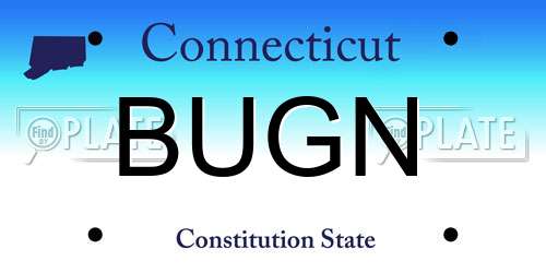 BUGN Connecticut License Plate
