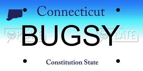 BUGSY Connecticut License Plate