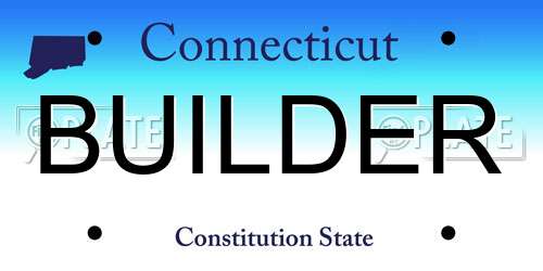 BUILDER Connecticut License Plate