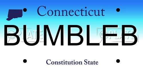 BUMBLEB Connecticut License Plate