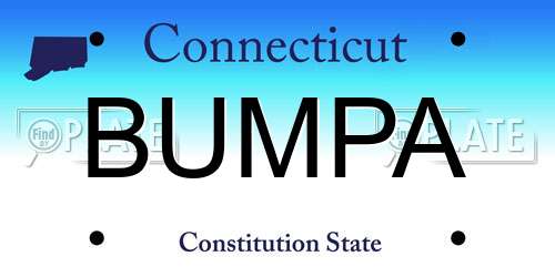 BUMPA Connecticut License Plate