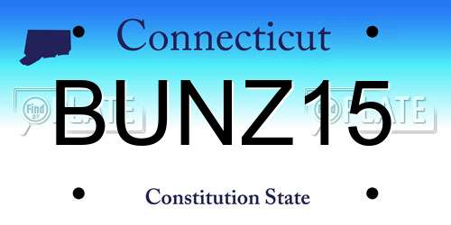 BUNZ15 Connecticut License Plate