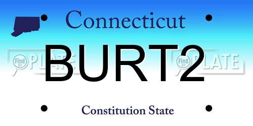 BURT2 Connecticut License Plate