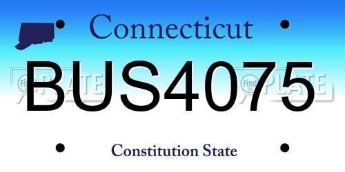 BUS4075 Connecticut License Plate
