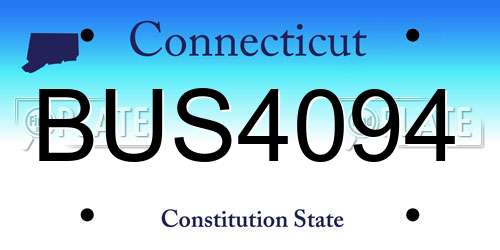 BUS4094 Connecticut License Plate