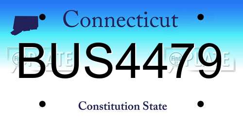 BUS4479 Connecticut License Plate