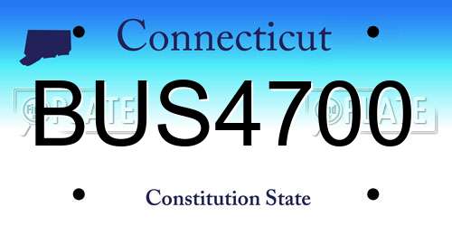 BUS4700 Connecticut License Plate