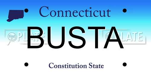 BUSTA Connecticut License Plate