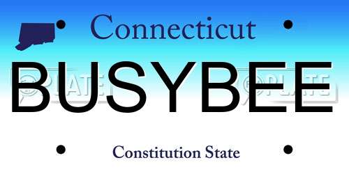 BUSYBEE Connecticut License Plate