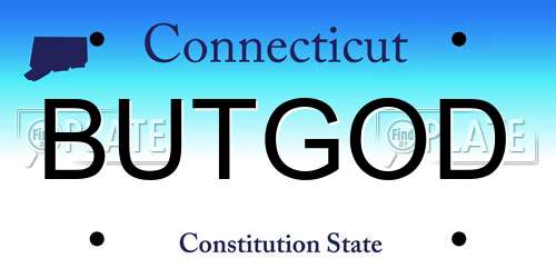 BUTGOD Connecticut License Plate
