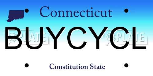 BUYCYCL Connecticut License Plate