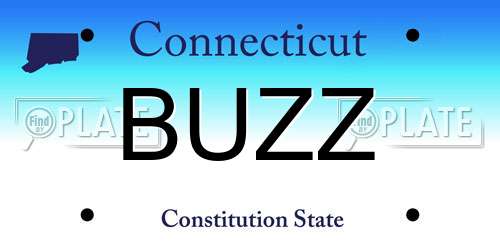 BUZZ Connecticut License Plate
