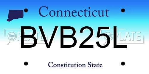 BVB25L Connecticut License Plate