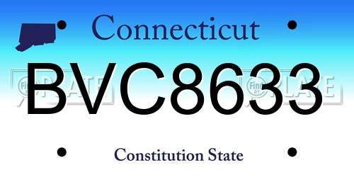 BVC8633 Connecticut License Plate