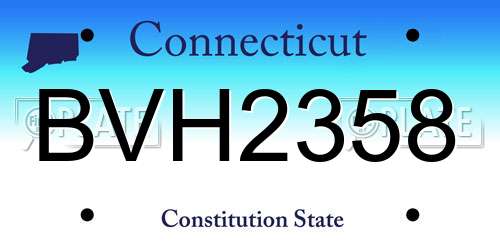 BVH2358 Connecticut License Plate