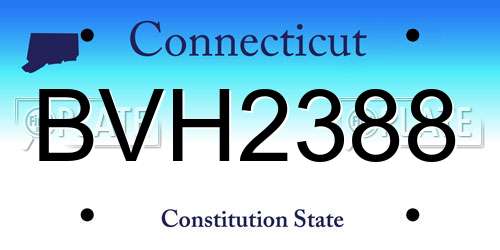 BVH2388 Connecticut License Plate