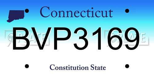 BVP3169 Connecticut License Plate