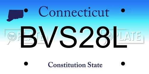 BVS28L Connecticut License Plate