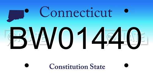 BW01440 Connecticut License Plate