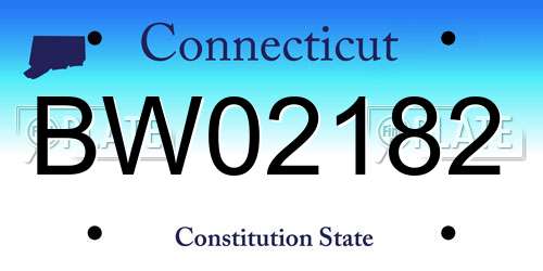 BW02182 Connecticut License Plate