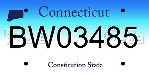 BW03485 Connecticut License Plate