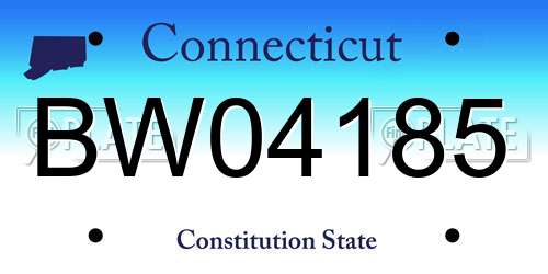 BW04185 Connecticut License Plate